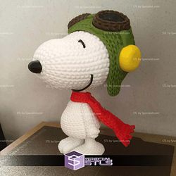 Super Basic STL Snoopy Pilot knitted