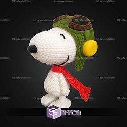 Super Basic STL Snoopy Pilot knitted