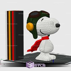 Super Basic STL Snoopy Pilot knitted