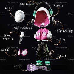 Super Basic STL Spider Gwen Urban Vibes Multipart