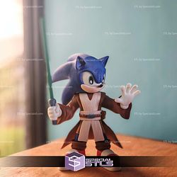 Super Basic STL The Blue Jedi Sonic Multipart