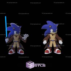 Super Basic STL The Blue Jedi Sonic Multipart