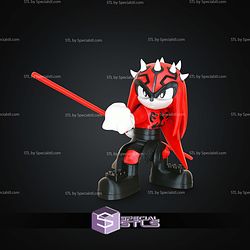 Super Basic STL The Red Sith Lord Darth Knuckles Multipart