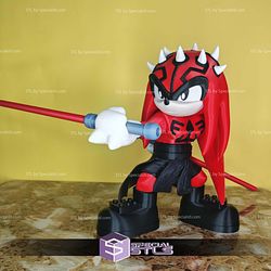 Super Basic STL The Red Sith Lord Darth Knuckles Multipart