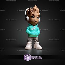 Super Basic STL Urban Baby Groot Multipart