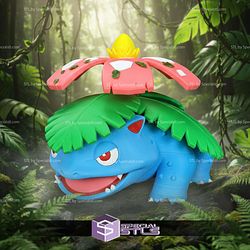 Super Basic STL Venusaur Multipart