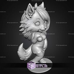 Super Basic STL Wolf girl furry