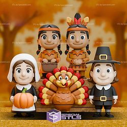 Thanks Giving Character Pack STL Files