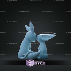 Basic Pokemon Collection Espeon and Umbreon Love statue