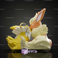Basic Pokemon Collection Flareon and Jolteon Love statue