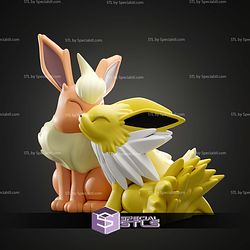 Basic Pokemon Collection Flareon and Jolteon Love statue