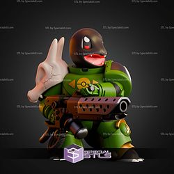 Charmander Salamander Mashup Life Size STL Files