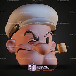 Cosplay STL Files Popeye Head