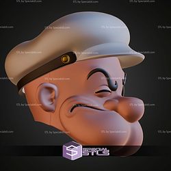 Cosplay STL Files Popeye Head