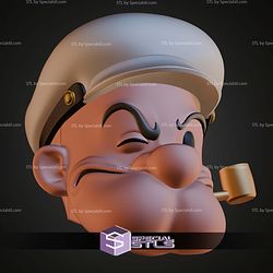 Cosplay STL Files Popeye Head