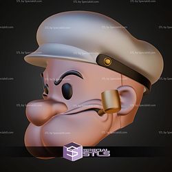 Cosplay STL Files Popeye Head