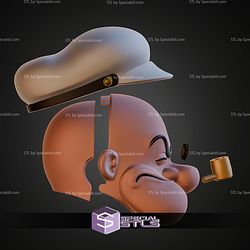Cosplay STL Files Popeye Head