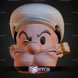 Cosplay STL Files Popeye Head