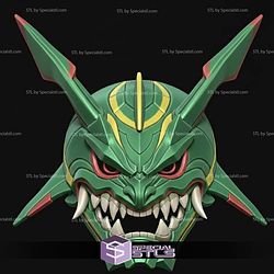 Cosplay STL Files Rayquaza Menpo Mask