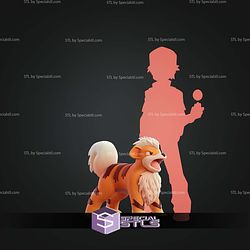 Life Size Growlithe Pokemon STL Files