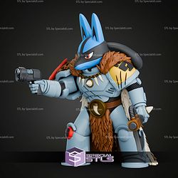 Lucario Warhammer Space Wolf Life Size STL Files
