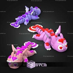 Super Basic STL Flexi Valentine Pink Dragon