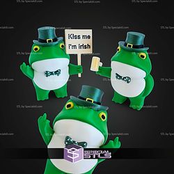 Super Basic STL Rude Frog St Patricks Day