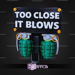 Super Basic STL Trailer Hitch Cover Grenades