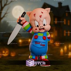 Porky Pig Chucky with AMS Color 3D Print