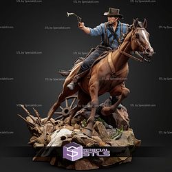 Arthur Morgan on Horse 325mm STL Files