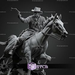 Arthur Morgan on Horse 325mm STL Files