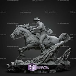 Arthur Morgan on Horse 325mm STL Files