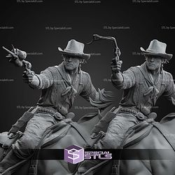 Arthur Morgan on Horse 325mm STL Files