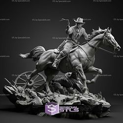 Arthur Morgan on Horse 325mm STL Files