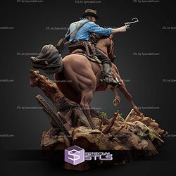 Arthur Morgan on Horse 325mm STL Files