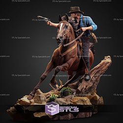Arthur Morgan on Horse 325mm STL Files
