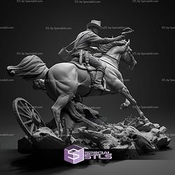 Arthur Morgan on Horse 325mm STL Files