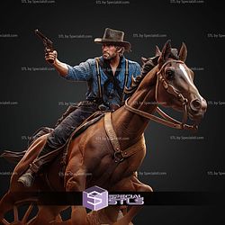 Arthur Morgan on Horse 325mm STL Files