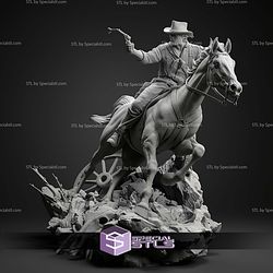 Arthur Morgan on Horse 325mm STL Files