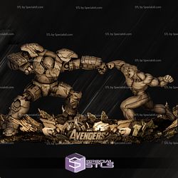Hulk vs Hulkbuster Diorama from Marvel