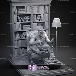 Beast X Men Reading Book STL Files