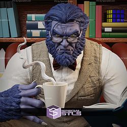 Beast X Men Reading Book STL Files