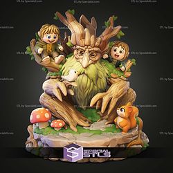 Chibi Tree Beard Lord Of The Rings 91mm STL Files