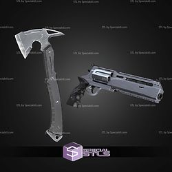 Cosplay STL Files Residual Evil 9 Magnum and Hatchet