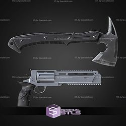 Cosplay STL Files Residual Evil 9 Magnum and Hatchet