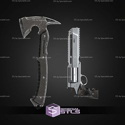 Cosplay STL Files Residual Evil 9 Magnum and Hatchet