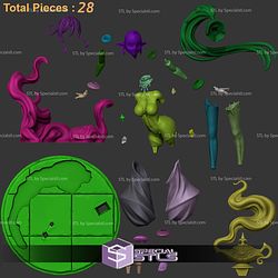 Genie Monster Girl 192mm STL Files