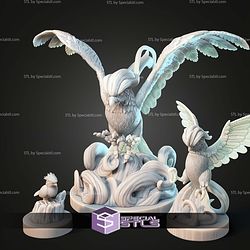 Kaiju Pokemon Pidgeot And Mega Pidgeot STL Files