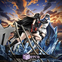Akame Vs Esdeath Battle 360mm STL Files