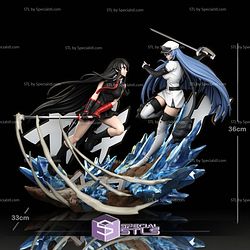 Akame Vs Esdeath Battle 360mm STL Files